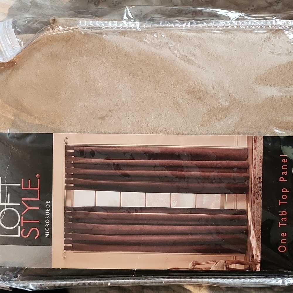 Brand new 2 tan curtain panels